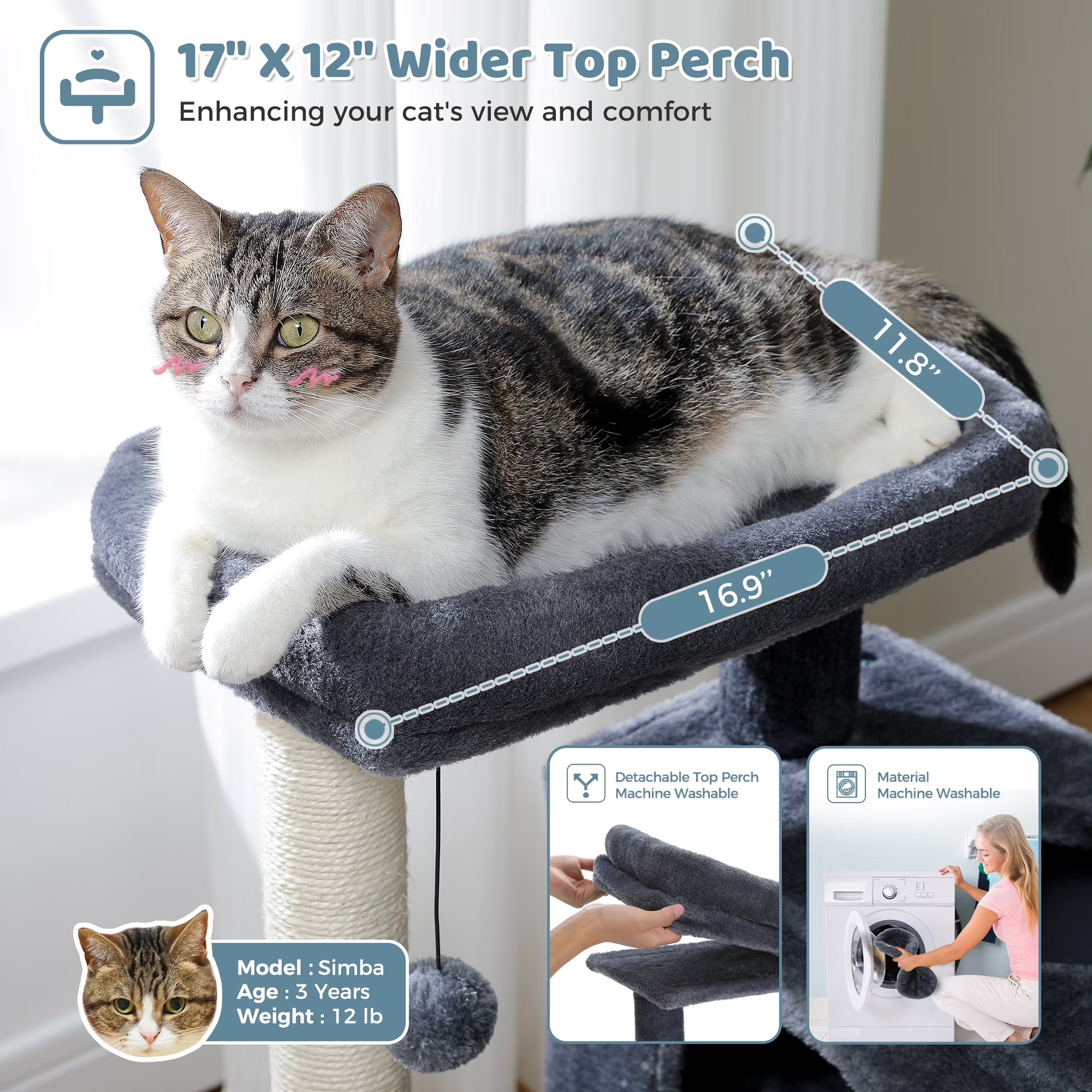 Cat Tree for Large Cats Cat Tower for Indoor