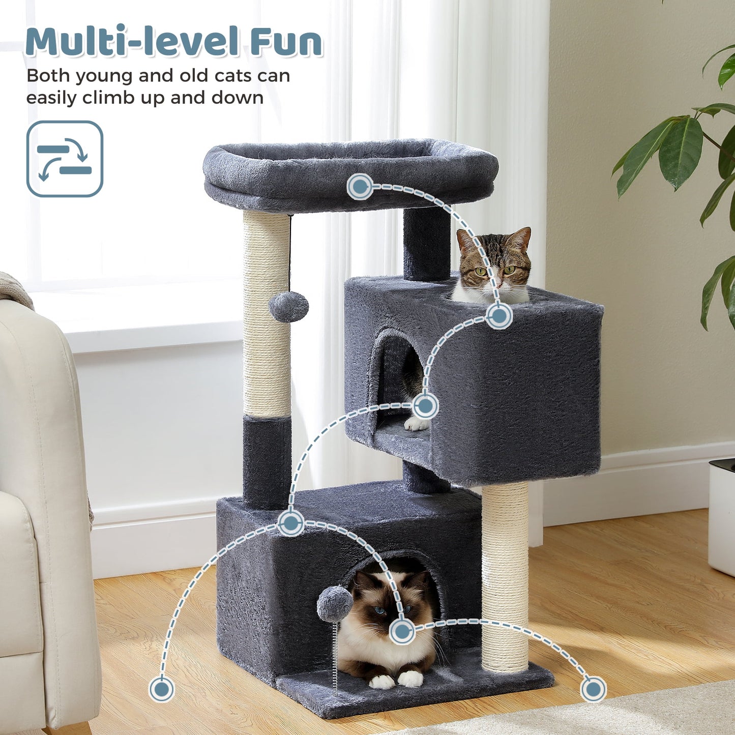 Cat Tree for Large Cats Cat Tower for Indoor