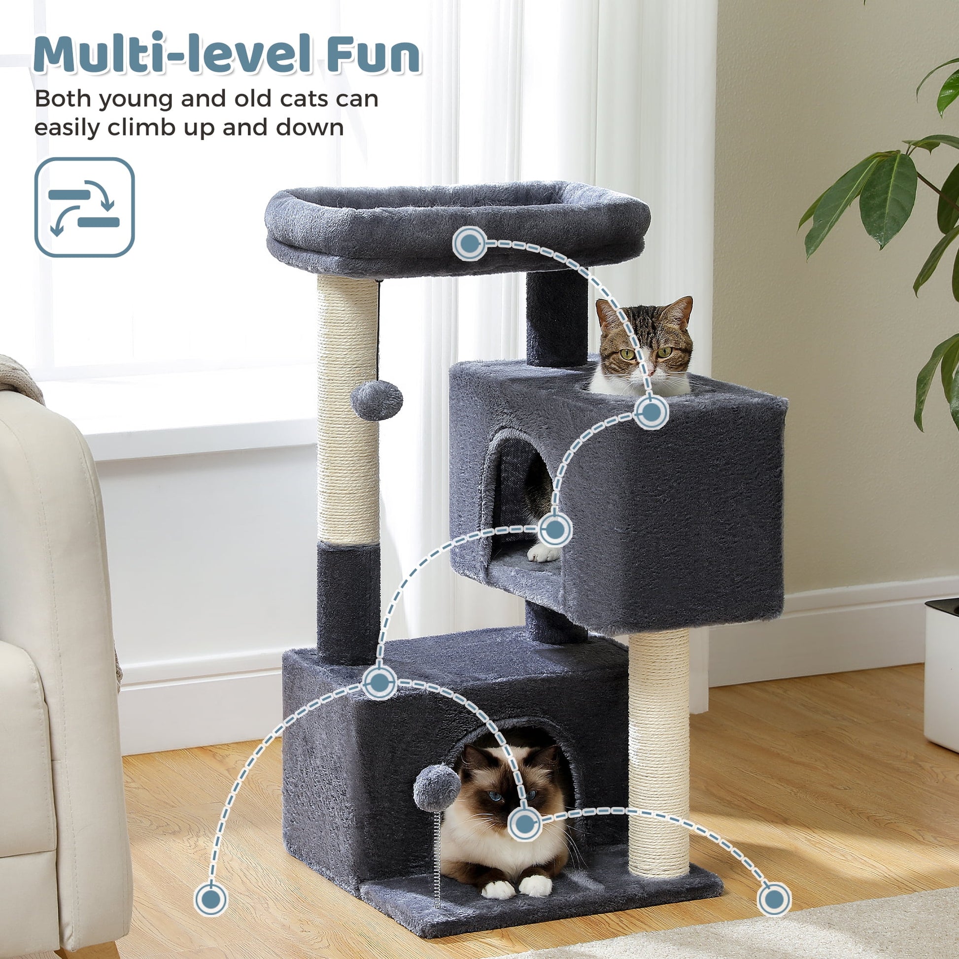 Cat Tree for Large Cats Cat Tower for Indoor